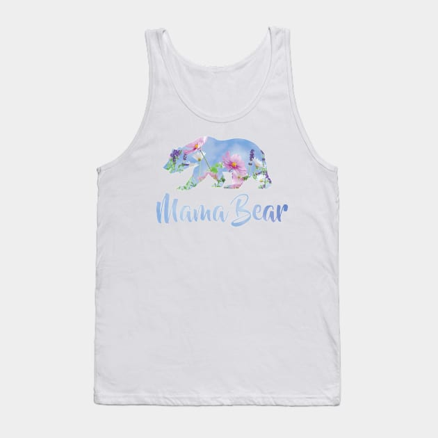 Mama Bear Mother's Day Mother Mom Flowers Gift bab Tank Top by MrTeee